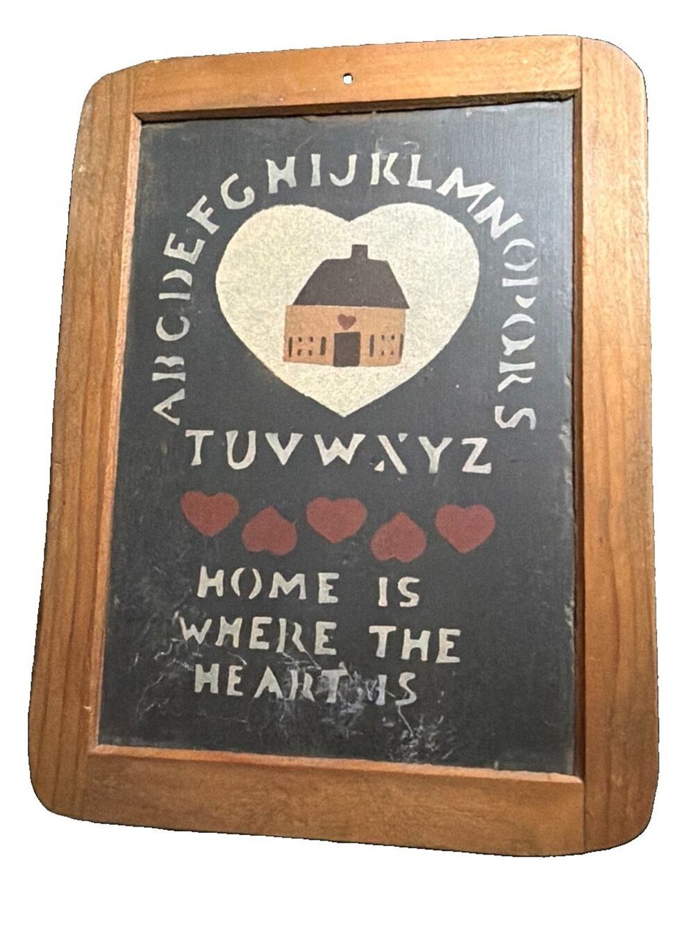 Vintage Wooden Home Is Where The Heart Is Wall Hanging Chalkboard Grandmacore